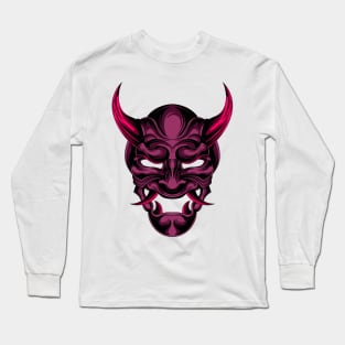 PURPLE DEMON MASK Long Sleeve T-Shirt